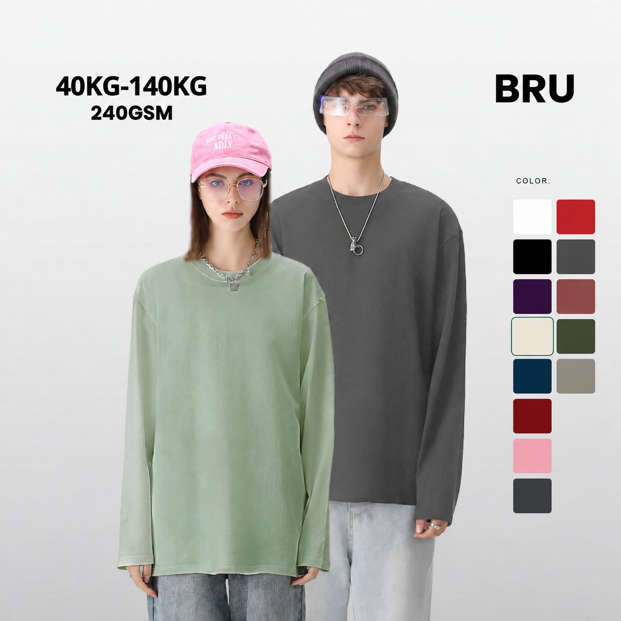 BRU premium cotton long sleeve collection
